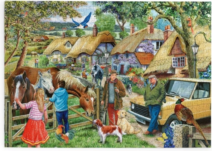 House of Puzzles Konie i psy myśliwskie – puzzle z 500 dużymi elementami