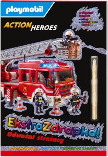 Playmobil Action Heroes – Extra zdrapywana książka: Odważni strażacy