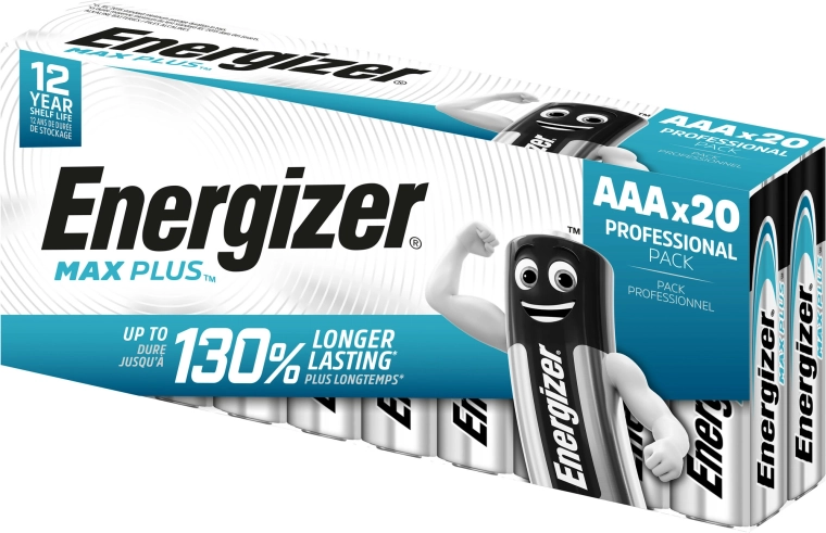 Energizer Max Plus AAA baterie alkaliczne, 20 szt.