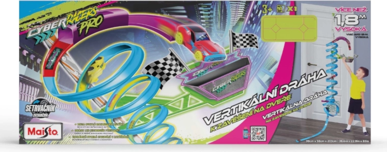 Maisto Cyber Racers pionowy tor wyścigowy na drzwi z samochodzikiem