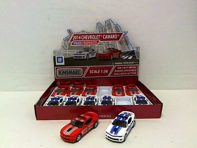 Metalowy samochodzik Chevrolet Camaro (policja / straż pożarna) 1:38 - 1 szt.