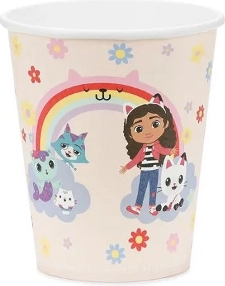Papierowe kubeczki Koci domek Gabi mix motywów 250 ml