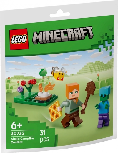 Lego Minecraft – Alex przy ognisku