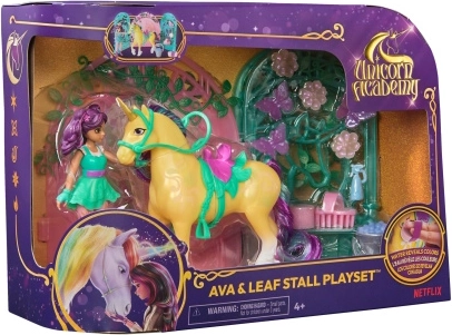 Unicorn Academy zestaw figurek Ava i jednorożec Leaf z bramą i akcesoriami