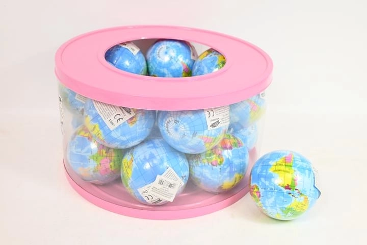 Miękka piłka dziecięca globus 10 cm