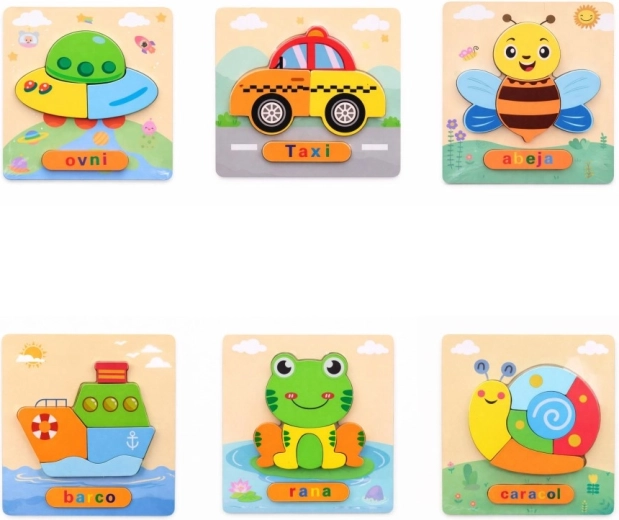 Drewniane puzzle 15 × 17,5 cm