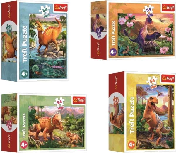 Minipuzzle Dinozaury z 54 Elementami