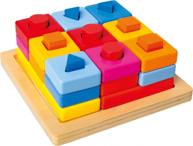 Bino wstawianie kształtów na płycie kolorowe