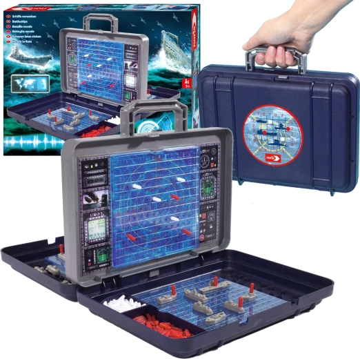 Rodzinna strategiczna gra Statki w walizce BITWA MORSKA 5+