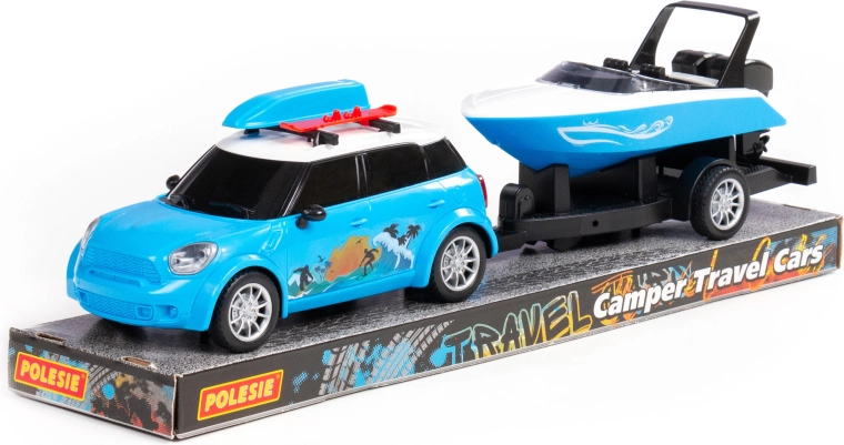 Auto Cruise z łodzią na przyczepie