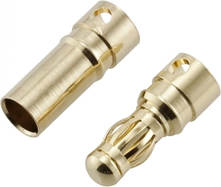 Pozłacane złącza bananowe 3,5 mm (wtyk + gniazdo)