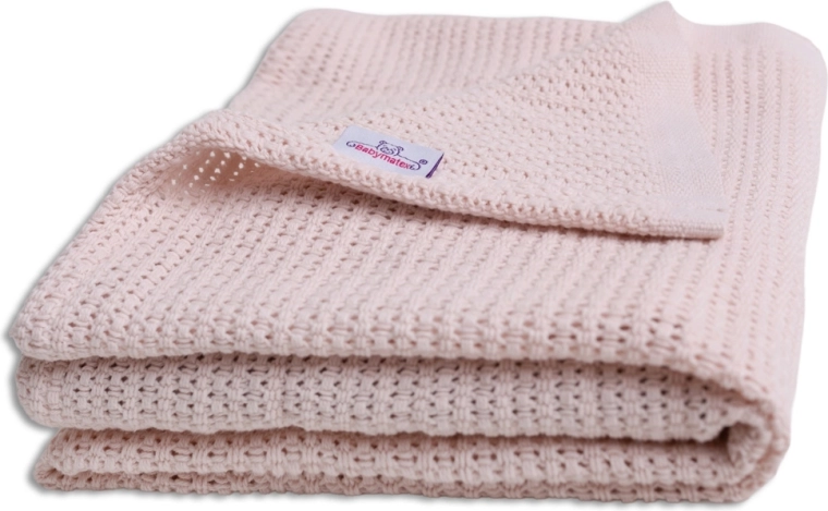 Babymatex dzianinowy bawełniany kocyk Lili 75 × 100 cm staroróżowy (pudrowy)