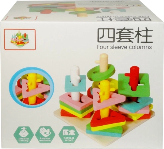 Drewniany edukacyjny sorter kształtów