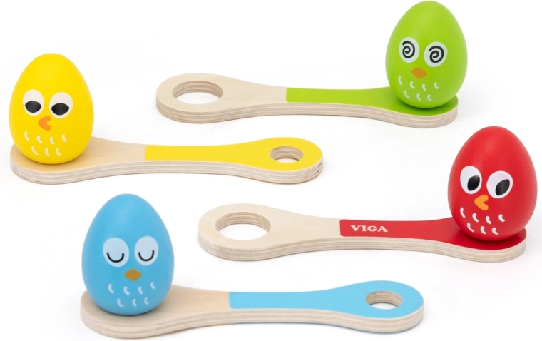 Drewniana gra jajka na łyżeczkach Viga Toys