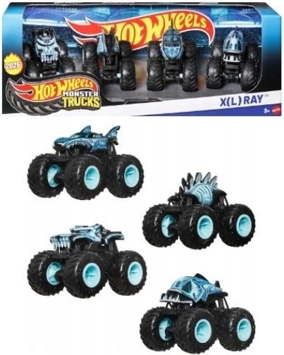 Hot Wheels monster truck XL Ray – zestaw 4 sztuki