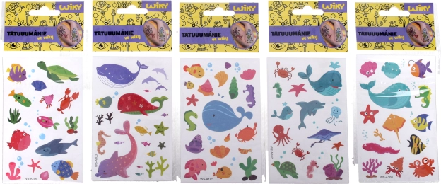Tymczasowe tatuaże Naklejki Morski świat 17,5 × 8,5 cm