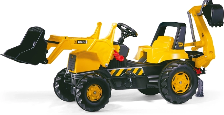 Rolly Toys traktor na pedały Rolly Junior JCB z przednią łyżką i tylnym ramieniem koparki
