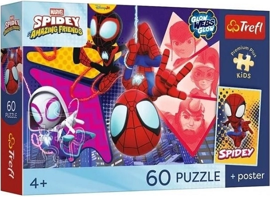 Puzzle Premium Plus Kids Spidey i Przyjaciele – Niesamowite Przygody 60 elementów