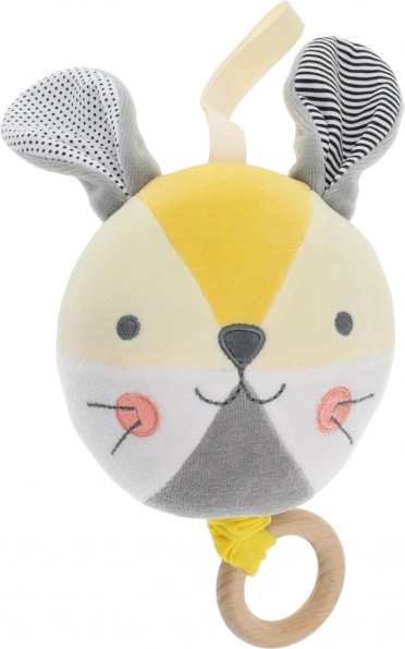 Melodyczna piłeczka króliczek PETIT COLLAGE z organicznej bawełny