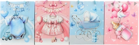 Papierowa torba prezentowa na narodziny dziecka 18 × 23 × 10 cm