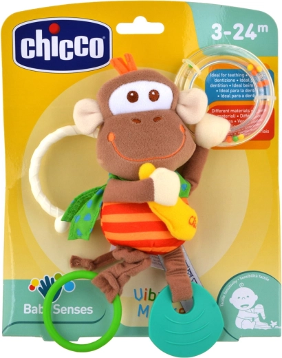 Chicco wibrujący gryzak i grzechotka małpka 3m+