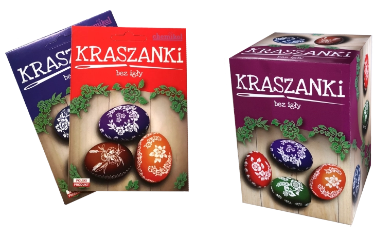 Pisanki – zestaw 3 barwników spożywczych i naklejek