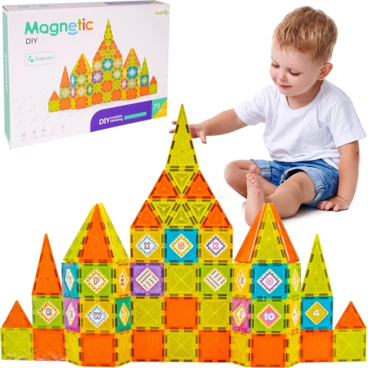 Magnetyczne klocki konstrukcyjne 79 elementów