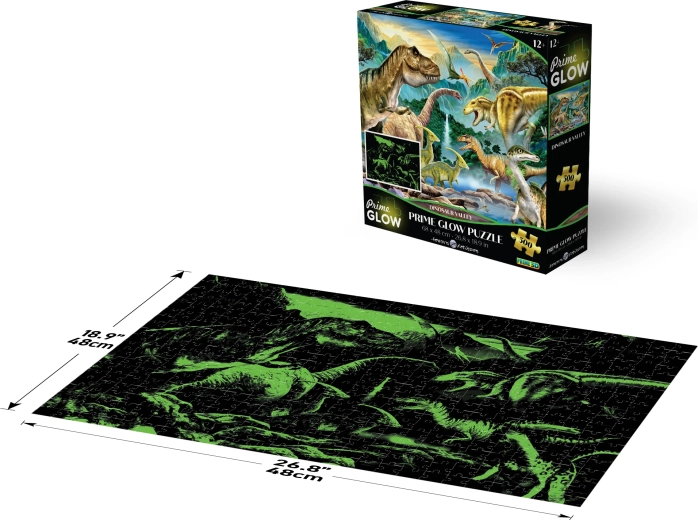 Świecące puzzle Dolina dinozaurów 500 elementów