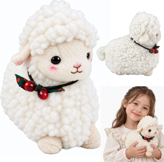 Pluszowa owieczka do przytulania, biała, 20 cm