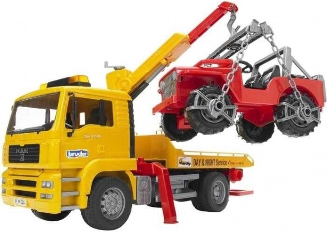 Bruder holownik MAN i terenowy Jeep