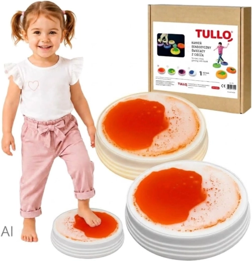 Świecący sensoryczny kamień w płynie Tullo, żółty