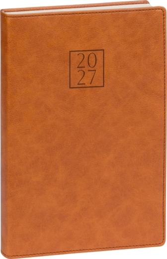 Notique terminarz dzienny Prestigio 2027, brązowy, 15 × 21 cm