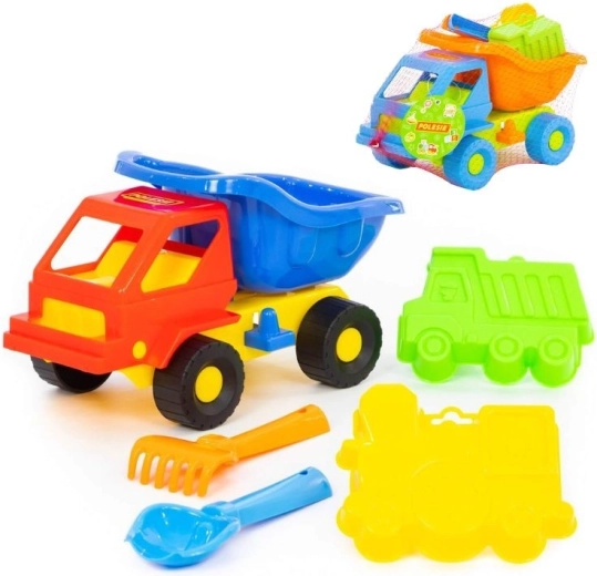 Zestaw do piasku Auto Kazimierz z foremkami i narzędziami