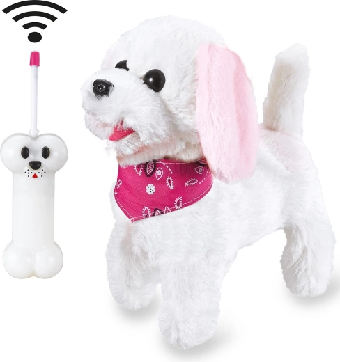 Jamara RC pluszowy piesek Furry Dog biały/różowy 27 MHz