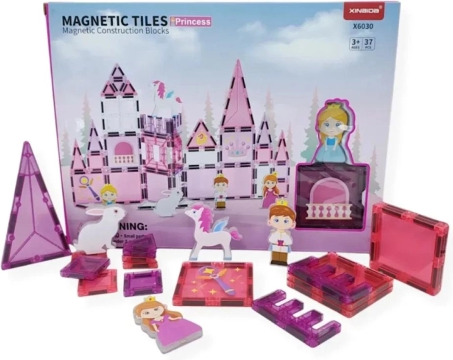 Magnetyczne klocki konstrukcyjne Magical Magnet Princess – 37 elementów