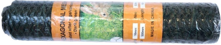 Siatka królicza ocynkowana 13 mm, drut 0,9 mm, wysokość 50 cm, rolka 10 m