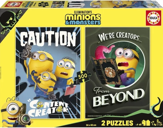 Puzzle Educa Minionki i potwory 2x500 elementów