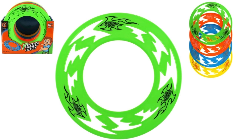 Latający pierścień z plastiku 25 cm – lekki krążek frisbee do zabawy na świeżym powietrzu