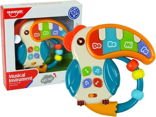 Muzyczne pianinko Papuga Dźwięki Światła Koralki