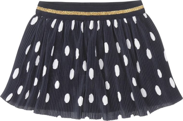 Dziewczęca plisowana spódniczka w kropki, granatowa DIRKJE (rozm. 98)