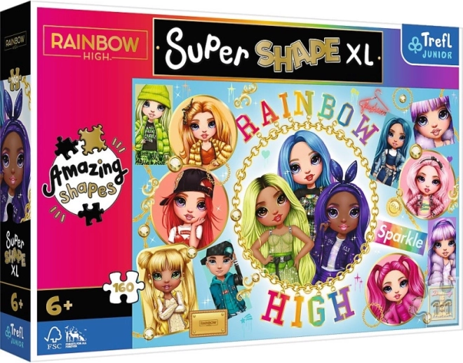 Puzzle XL Super Shape 160 elementów – RAINBOW HIGH