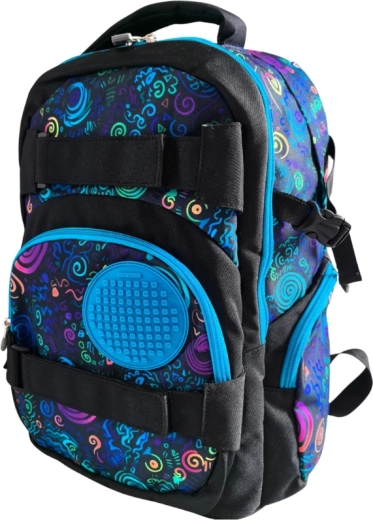 Plecak studencki Pixie Crew niebieski Spiral magic ze 100 pikselami