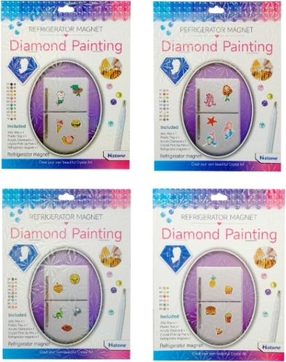 Kreatywny zestaw do tworzenia magnesów z kolorowymi kryształkami