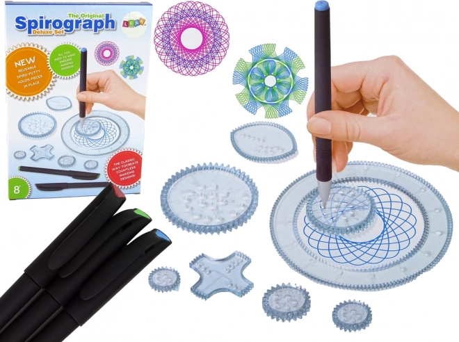 Edukacyjny spirograf z markerami i szablonami