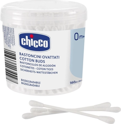 Chicco patyczki bawełniane z 100% bawełny 160 szt.
