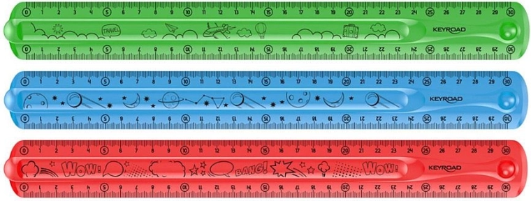 Elastyczna linijka KEYROAD Flexi 30 cm, transparentna