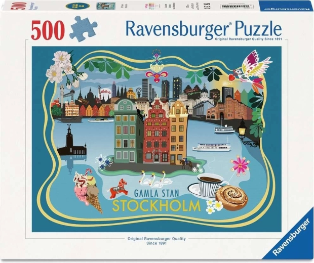 Puzzle Ravensburger Stare Miasto, Sztokholm 500 elementów