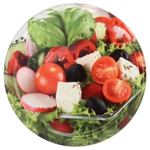 Wieczka do słoików do wekowania 66 mm z motywem warzyw, 4-zatrzaskowe