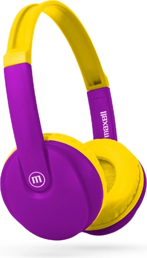 Maxell HP-BT350 dziecięce słuchawki Bluetooth żółte/fioletowe