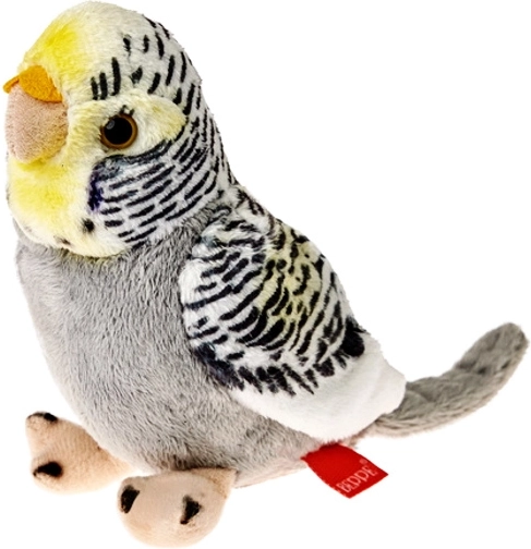 Pluszowa papużka falista szara 13 cm